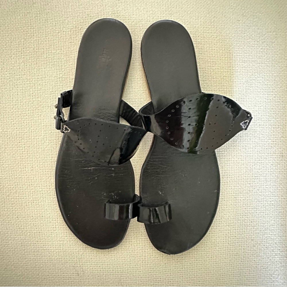 Hermes Patent Leather Flat Sandals🌸 - Picture 7 of 9